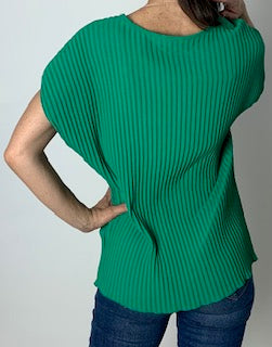 Tee shirt plissé avec collier